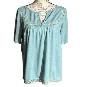 Sundance Romance Mint Green Textured Short Sleeve Tee